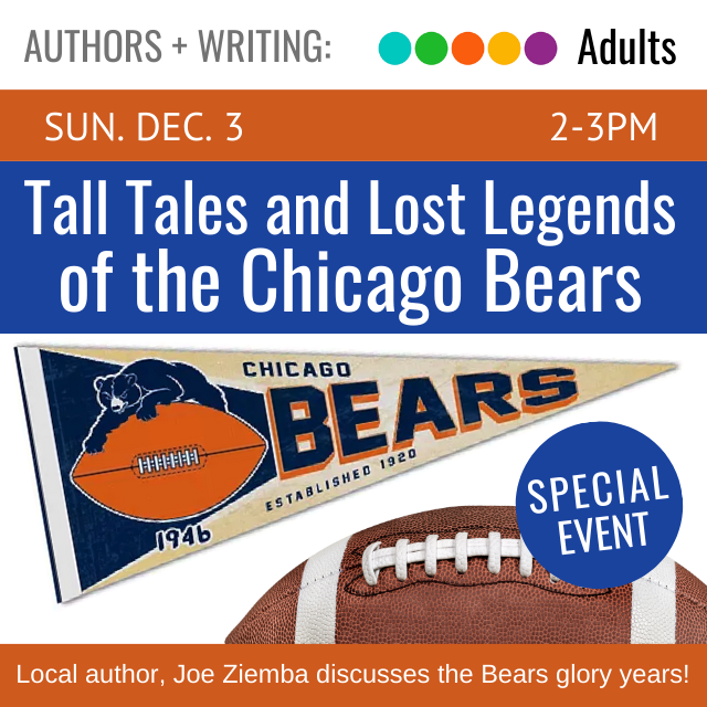 image of a football pennant with a bear and says Chicago Bears established 1920