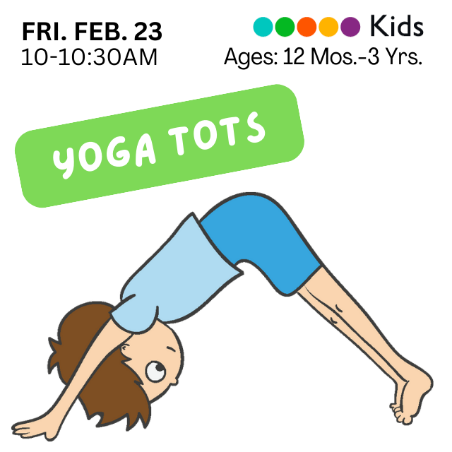 Drawing of a child wearing a light blue shirt and darker blue shorts doing the downward dog yoga pose.