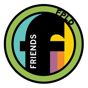 letter f with the word Friends layered on top, letters FPLD are included in the outer circle