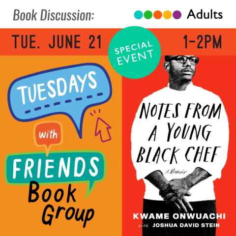 book jacket with a picture of Chef Onwuachi