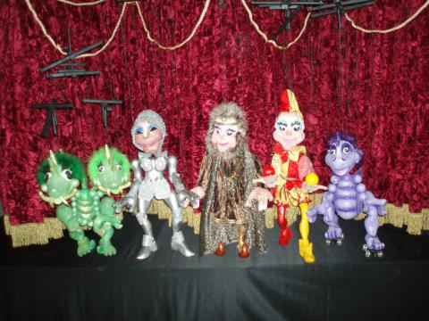 Group of marionette puppets