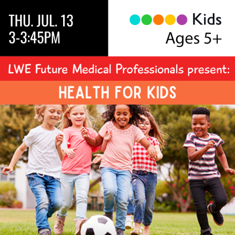 Lincolnway Medical Professionals Health for Kids. Kids running with soccer ball. Ages 5+