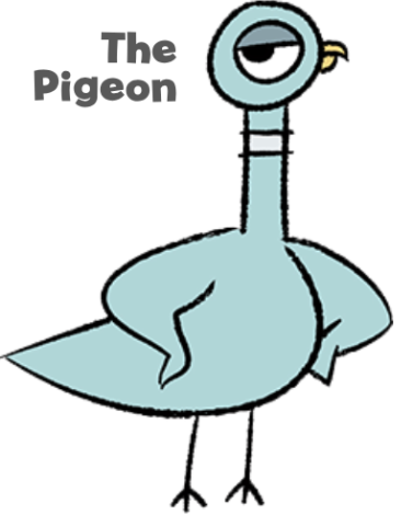 Drawing of The Pigeon by Mo Willems