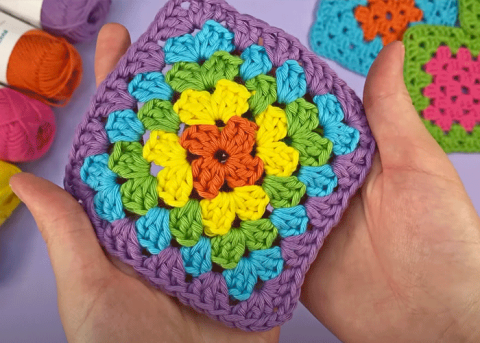 colorful granny square