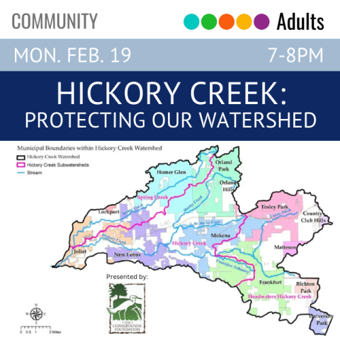 Hickory Creek watershed map with municipal boundaries