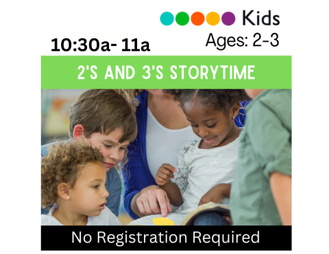 2's and 3's. 10:30a - 11a. Kids playing.