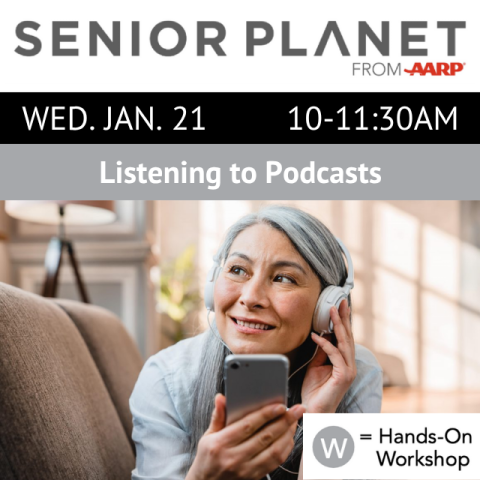 A person is wearing headphones and holding a phone.