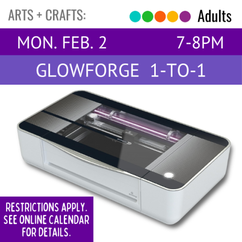 A rectangle-shaped machine called a Glowforge is a desktop 3D laser printer that uses a powerful laser to precisely cut, engrave, and score materials like wood, acrylic, and leather.