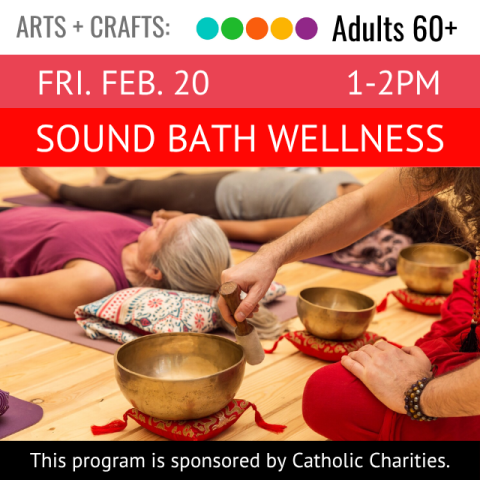 People are lying on a floor. A person is sitting with sound bowls.