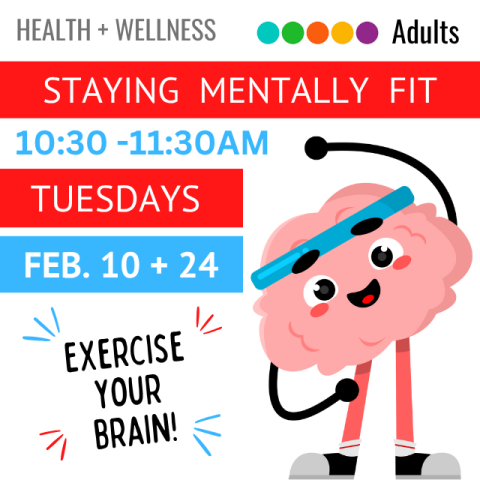 An illustrated brain wearing a headband and tennis shoes is stretching.