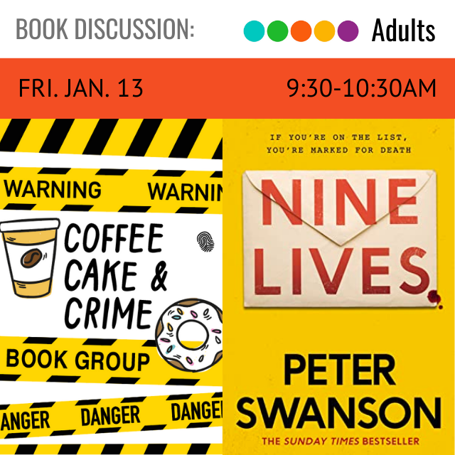 image of book cover with a cream-colored envelope with text in red reading Nine Lives and text below in black reading Peter Swanson