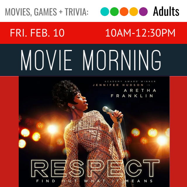 image of a woman singing.  above the woman text says Movie Morning . text below the woman says Respect