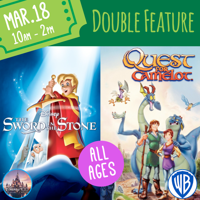 Walt Disney and Warner Bros. Double Feature: Sword in the Stone and Quest for Camelot