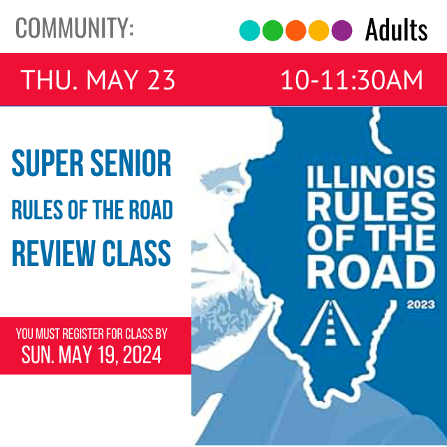 image of the state of Illinois overlayed with text Illinois Rules of the Road