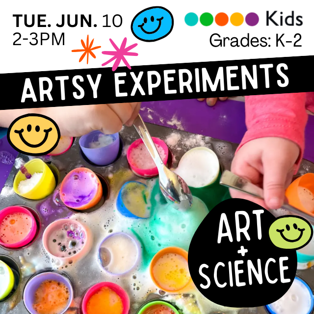 Egg cups in a cupcake tin with soap. Program name, date and time.